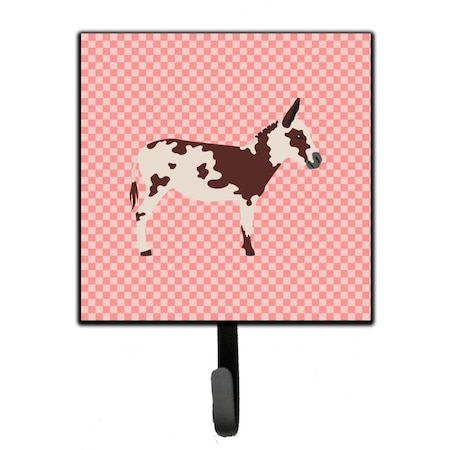 Carolines Treasures American Spotted Donkey Pink Check Leash or Key Holder BB7851SH4